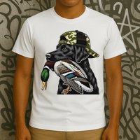 Labrador Hunting Dog With Duck Hello Hunting Season T-Shirt
