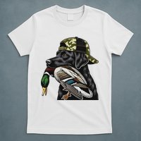 Labrador Hunting Dog With Duck Hello Hunting Season T-Shirt