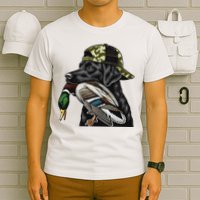 Labrador Hunting Dog With Duck Hello Hunting Season T-Shirt