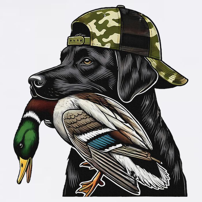 Labrador Hunting Dog With Duck Hello Hunting Season T-Shirt