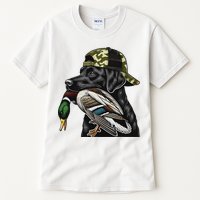 Labrador Hunting Dog With Duck Hello Hunting Season Tall T-Shirt