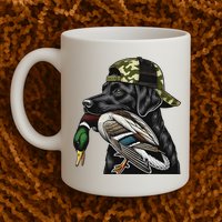 Labrador Hunting Dog With Duck Hello Hunting Season Mug