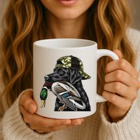 Labrador Hunting Dog With Duck Hello Hunting Season Mug