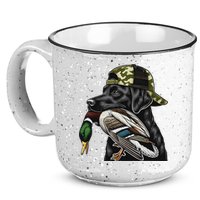 Labrador Hunting Dog With Duck Hello Hunting Season 15oz Campfire Ceramic Mug