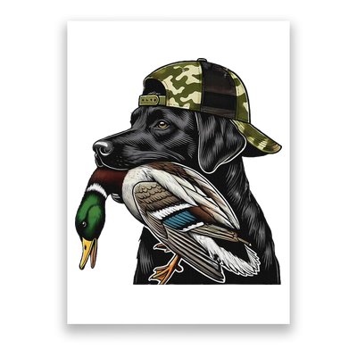 Labrador Hunting Dog With Duck Hello Hunting Season Poster