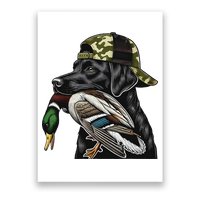 Labrador Hunting Dog With Duck Hello Hunting Season Poster