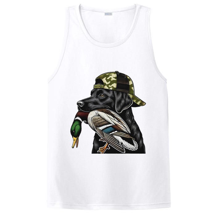 Labrador Hunting Dog With Duck Hello Hunting Season PosiCharge Competitor Tank