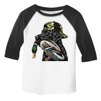 Labrador Hunting Dog With Duck Hello Hunting Season Toddler Fine Jersey T-Shirt