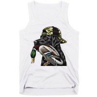 Labrador Hunting Dog With Duck Hello Hunting Season Tank Top