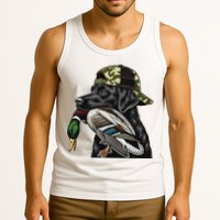 Labrador Hunting Dog With Duck Hello Hunting Season Tank Top