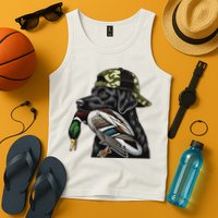 Labrador Hunting Dog With Duck Hello Hunting Season Tank Top