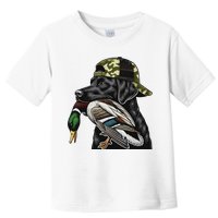 Labrador Hunting Dog With Duck Hello Hunting Season Toddler T-Shirt