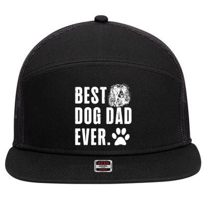 Long Haired Dachshund Daddy Dad Best Dog Dad Ever Gift 7 Panel Mesh Trucker Snapback Hat