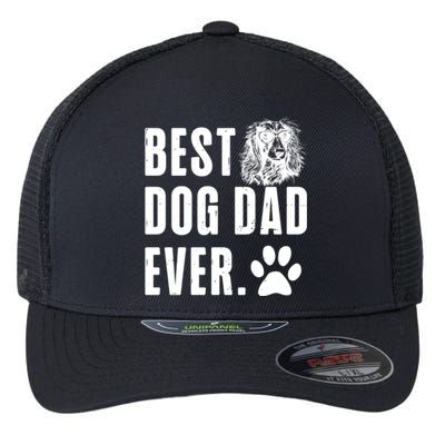 Long Haired Dachshund Daddy Dad Best Dog Dad Ever Gift Flexfit Unipanel Trucker Cap