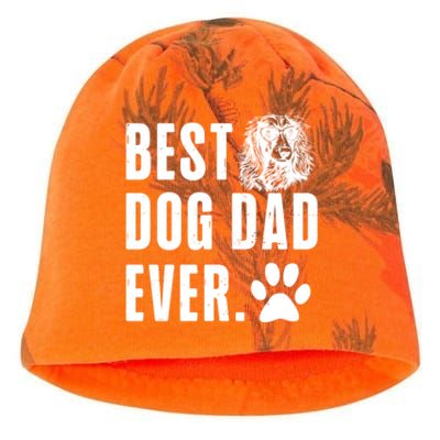 Long Haired Dachshund Daddy Dad Best Dog Dad Ever Gift Kati - Camo Knit Beanie