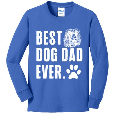 Long Haired Dachshund Daddy Dad Best Dog Dad Ever Gift Kids Long Sleeve Shirt