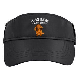 Long Haired Dachshund funny animal lovers Adult Drive Performance Visor