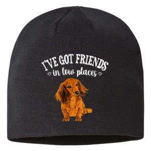 Long Haired Dachshund funny animal lovers Sustainable Beanie