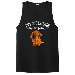 Long Haired Dachshund funny animal lovers PosiCharge Competitor Tank