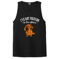 Long Haired Dachshund funny animal lovers PosiCharge Competitor Tank