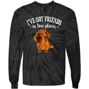 Long Haired Dachshund funny animal lovers Tie-Dye Long Sleeve Shirt