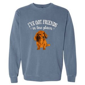 Long Haired Dachshund funny animal lovers Garment-Dyed Sweatshirt