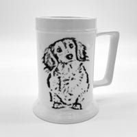 Long Hair Dachshund Lover Doxie Mom Dad Cute Wiener Dog Beer Stein