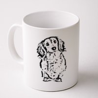 Long Hair Dachshund Lover Doxie Mom Dad Cute Wiener Dog Coffee Mug