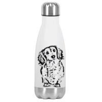 Long Hair Dachshund Lover Doxie Mom Dad Cute Wiener Dog Stainless Steel Insulated Water Bottle