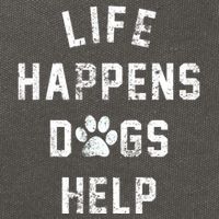 Life Happens Dogs Help Cotton Canvas Backpack