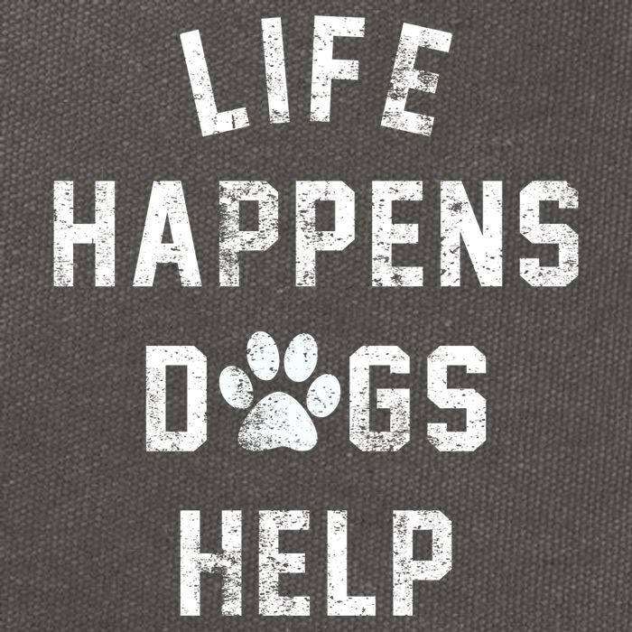 Life Happens Dogs Help Cotton Canvas Backpack