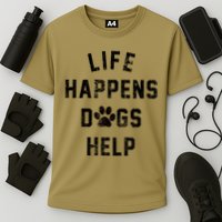 Life Happens Dogs Help Cooling Performance Crew T-Shirt