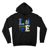 Love Hanukkah Dreidel Menorah Jewish Chanukah Hoodie