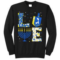 Love Hanukkah Dreidel Menorah Jewish Chanukah Sweatshirt