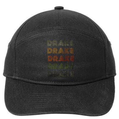 Love Heart D.R.A.K.E Grunge Vintage Style Black 7-Panel Snapback Hat