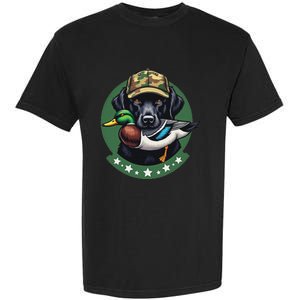 Labrador Hunting Dog With Duck Waterfowl AmericaS Duck Dog Garment-Dyed Heavyweight T-Shirt