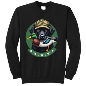 Labrador Hunting Dog With Duck Waterfowl AmericaS Duck Dog Sweatshirt