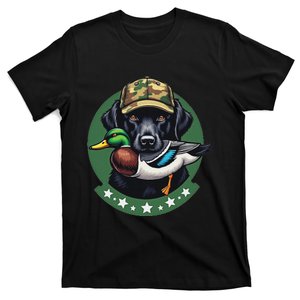 Labrador Hunting Dog With Duck Waterfowl AmericaS Duck Dog T-Shirt