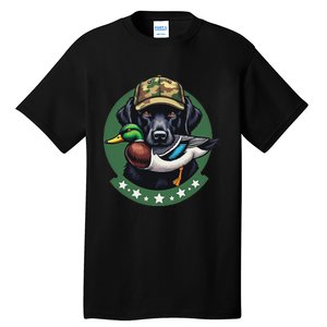 Labrador Hunting Dog With Duck Waterfowl AmericaS Duck Dog Tall T-Shirt