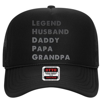 Legend Husband Daddy Pappa Grandpa Fathers Day Gift Trucker Hat