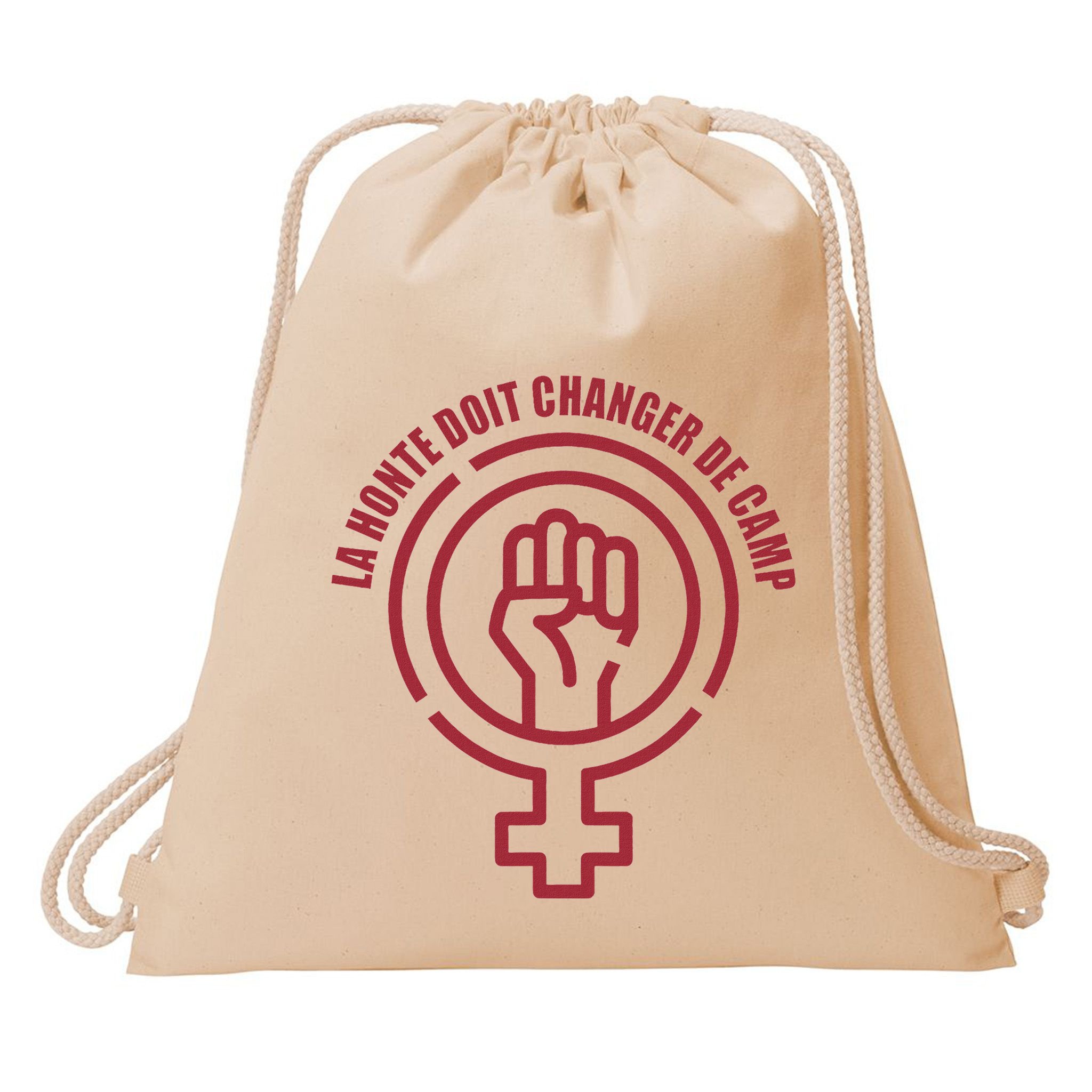 La Honte Doit Changer De Camp Feminist Gisele Pelicot Drawstring Bag