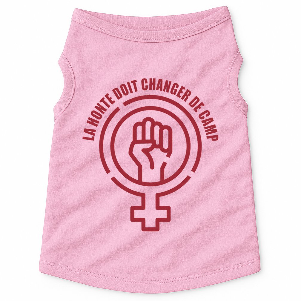 La Honte Doit Changer De Camp Feminist Gisele Pelicot Doggie Tank