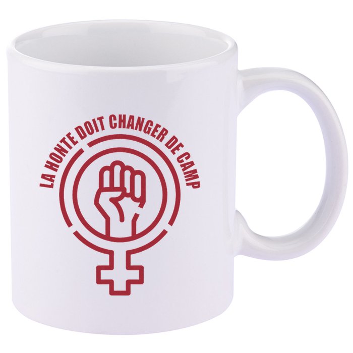 La Honte Doit Changer De Camp Feminist Gisele Pelicot 11oz C Handle Ceramic Mug
