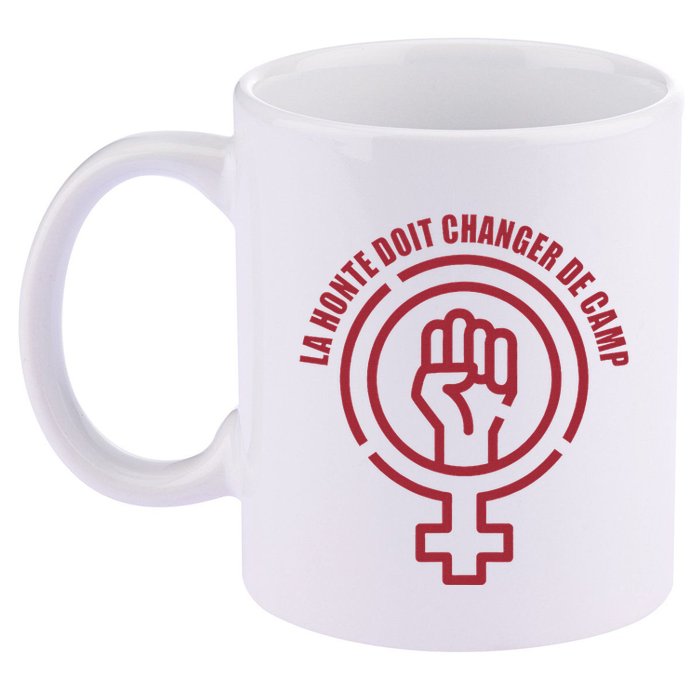 La Honte Doit Changer De Camp Feminist Gisele Pelicot 11oz C Handle Ceramic Mug