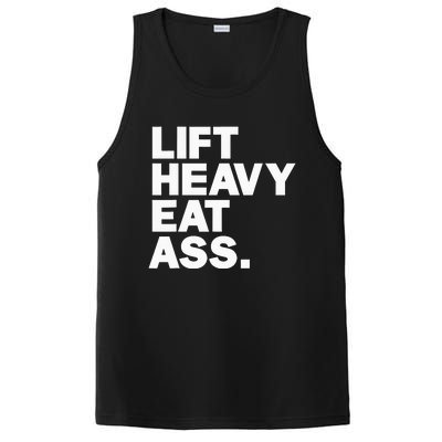 Lift Heavy Eat Ass Funny Adult Humor Workout Fitness Gym PosiCharge Competitor Tank