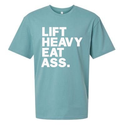 Lift Heavy Eat Ass Funny Adult Humor Workout Fitness Gym Sueded Cloud Jersey T-Shirt