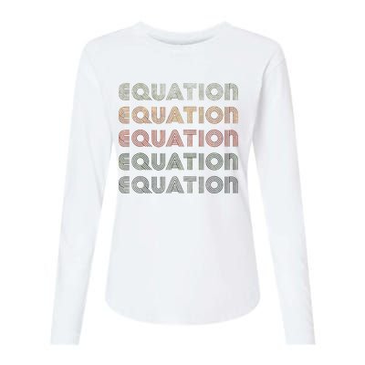 Love Heart Equation Grunge Vintage Style Black Equation Womens Cotton Relaxed Long Sleeve T-Shirt