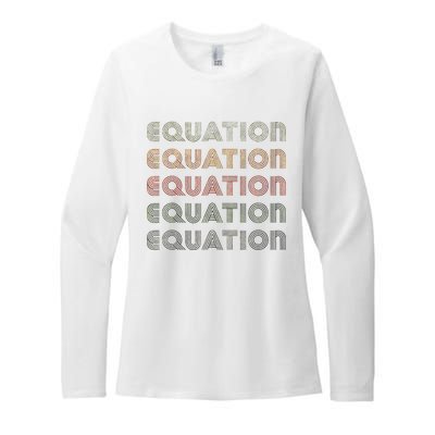 Love Heart Equation Grunge Vintage Style Black Equation Womens CVC Long Sleeve Shirt