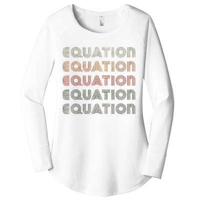 Love Heart Equation Grunge Vintage Style Black Equation Women's Perfect Tri Tunic Long Sleeve Shirt