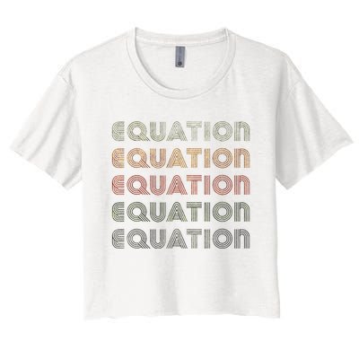 Love Heart Equation Grunge Vintage Style Black Equation Women's Crop Top Tee